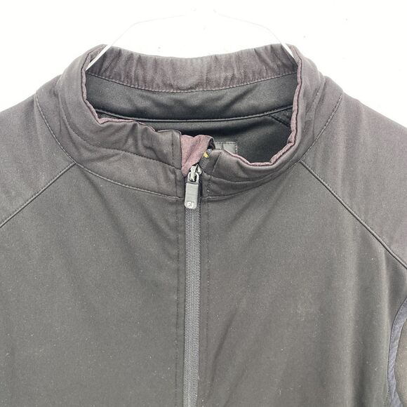 FootJoy Vest Men's Size Medium Full Zip Performance Black Sleeveless Golf - Picture 10 of 12